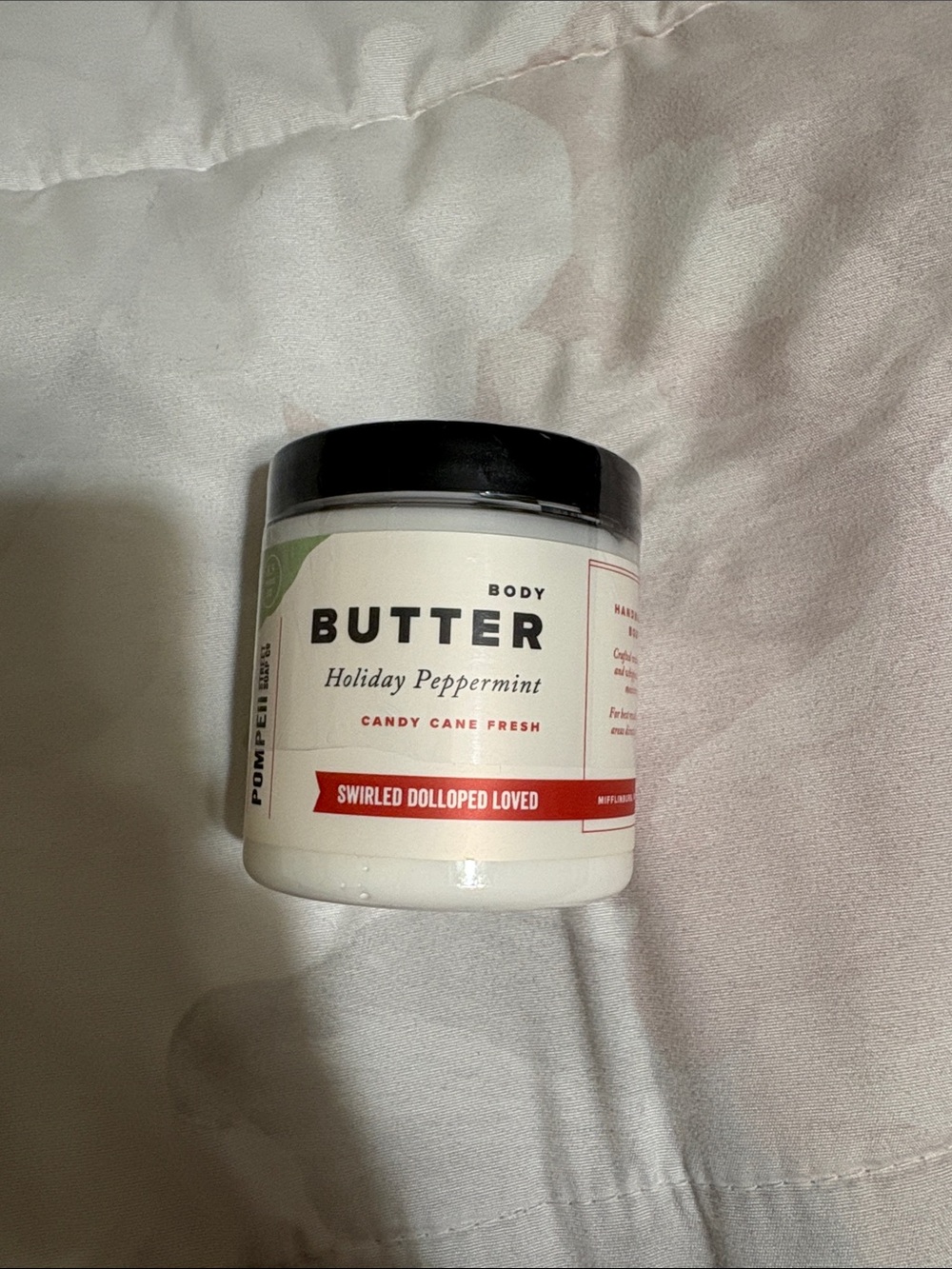 Brand New Pompeii Street Soap Company Body Butter Holiday Peppermint